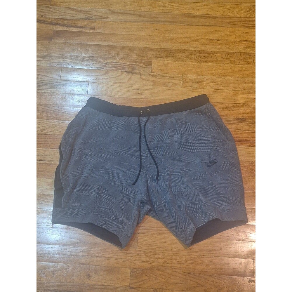 Nike Tech Fleece Shorts Mens Size 2XL Sweatshorts All Over Print Carbon Gray